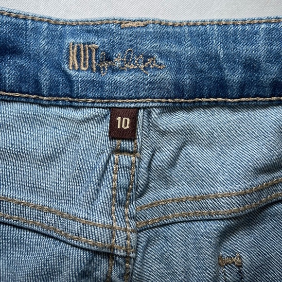 Kut Kloth Women Catherine Boyfriend Mid Rise Stretch Denim Bermuda Short Size 10 - Picture 6 of 9